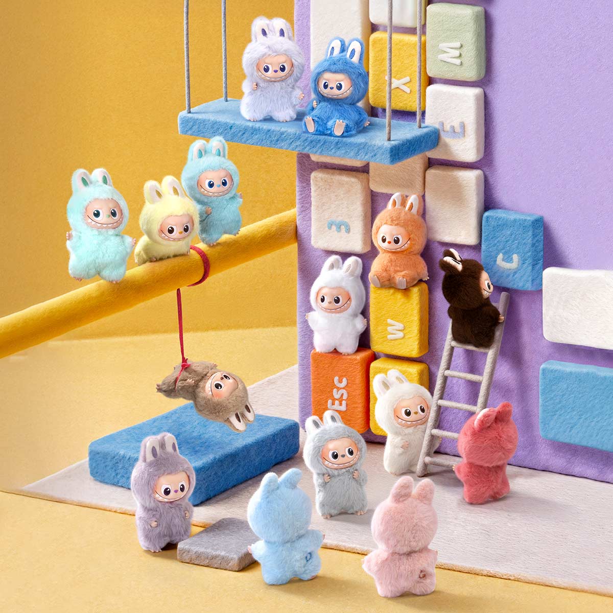 THE MONSTERS Pin for Love Series-Vinyl Plush Pendant Blind Box (A-M)